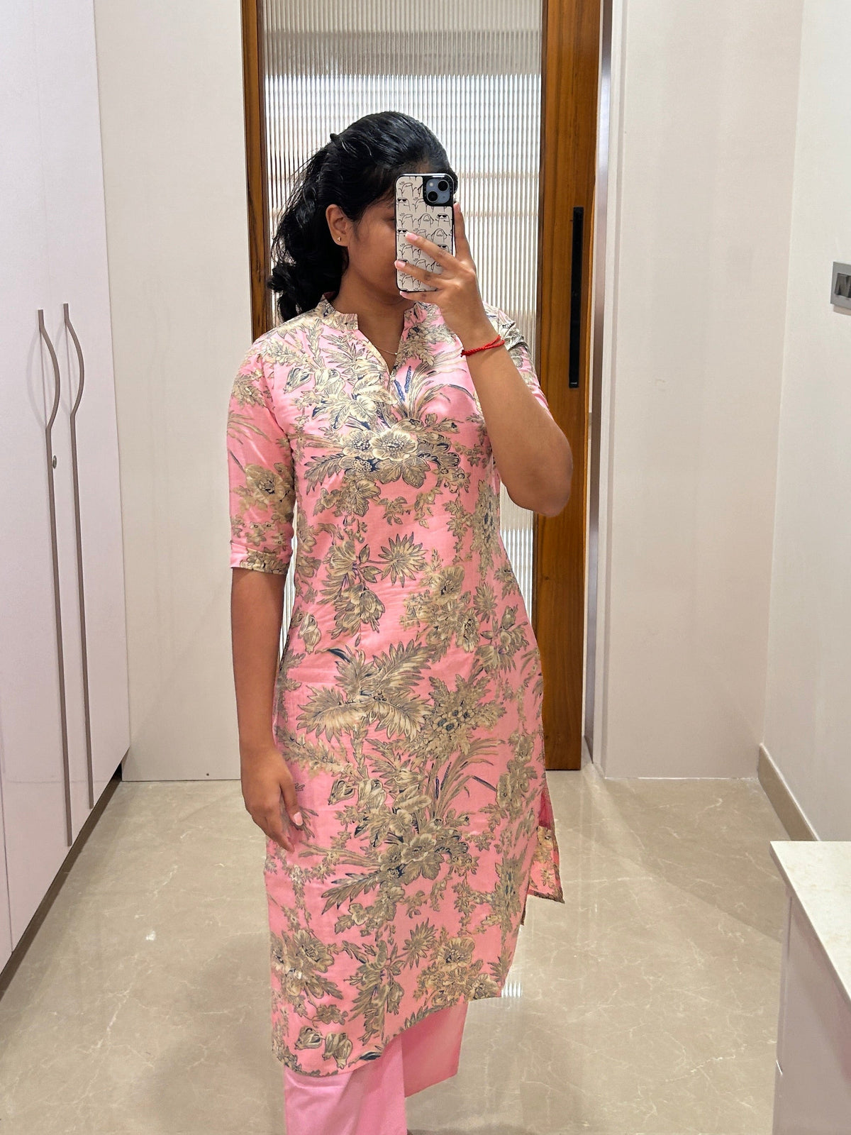Bright pink forest kurti only