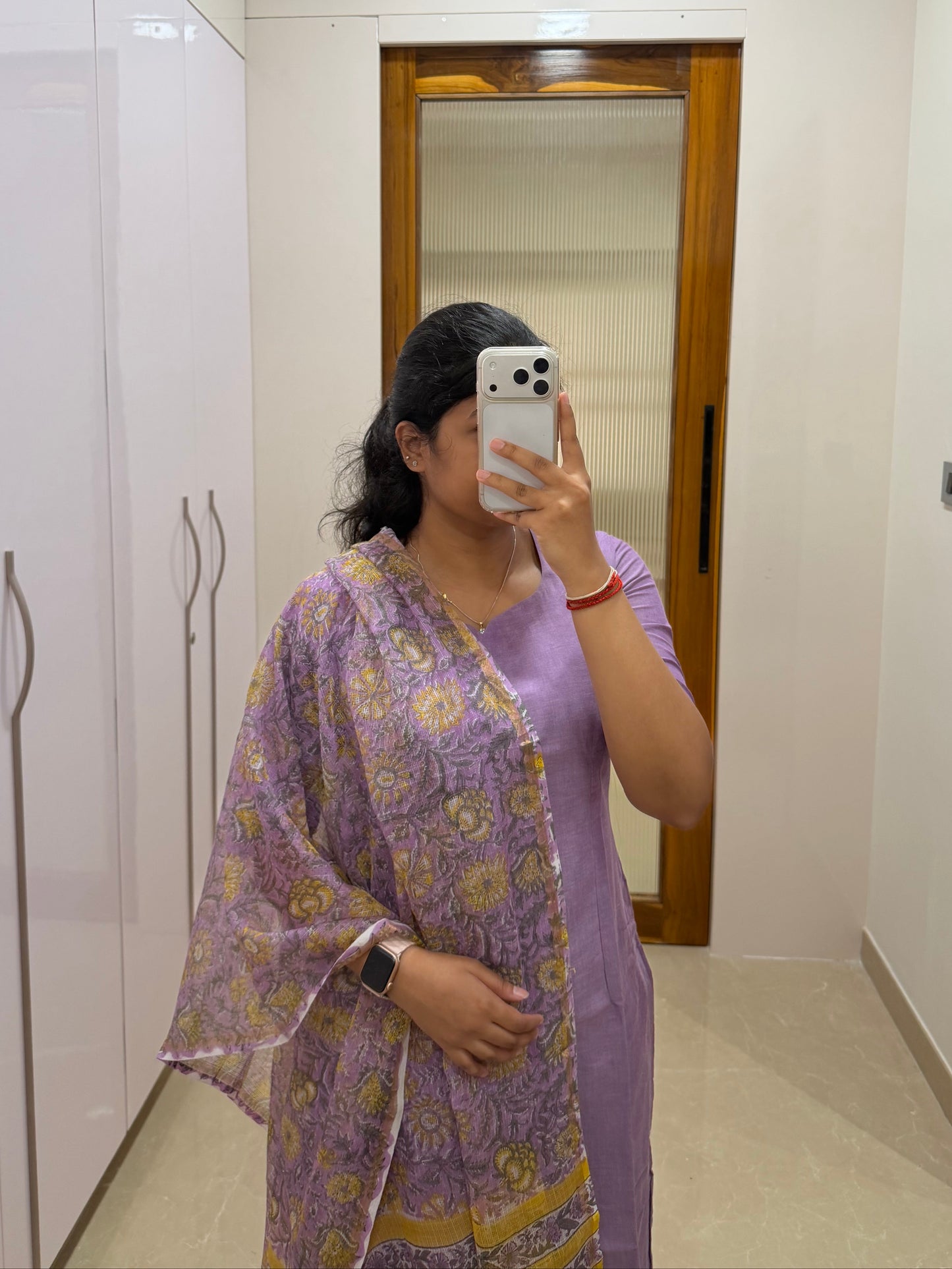 Lilac and yellow 3 piece set