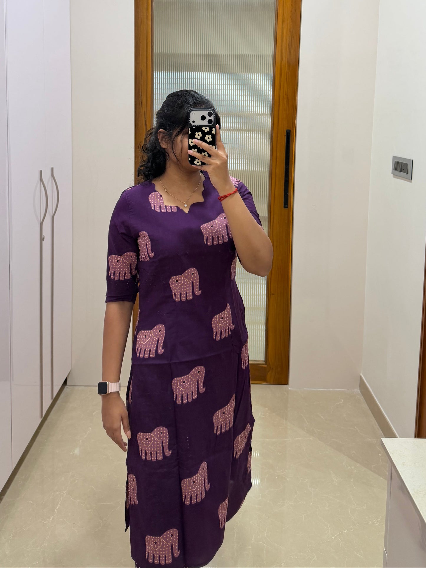 Purple elephant kurti only