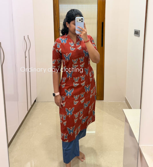 Red butterfly Coord set