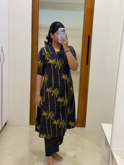 Black tree A-line coord set
