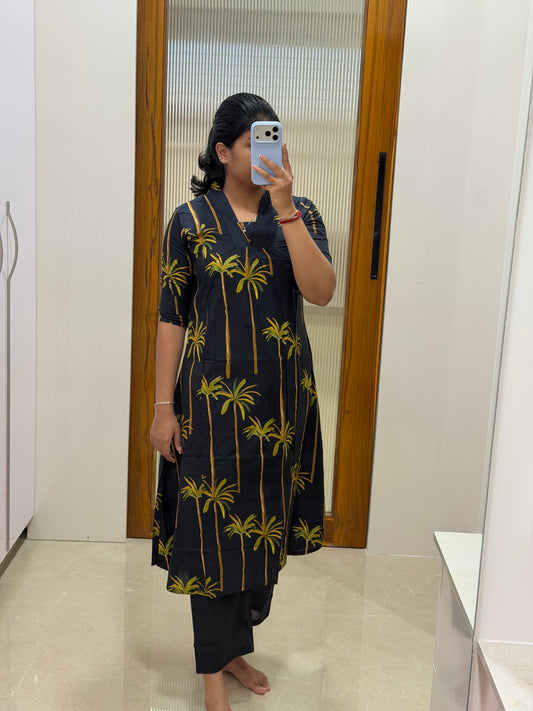 Black tree A-line coord set
