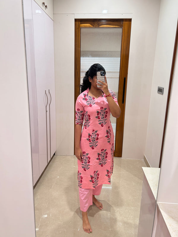 Pink and red Coord set