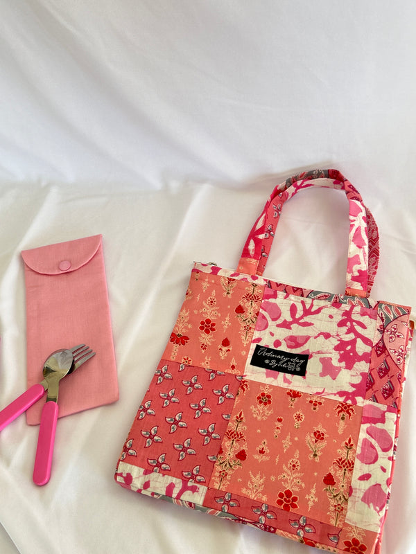 Pink patchwork - Lunch bag