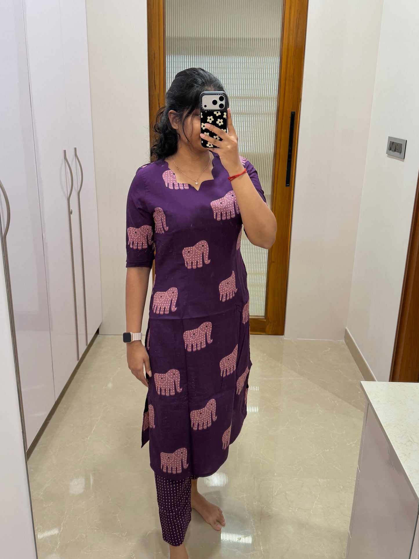 Purple elephant coord set