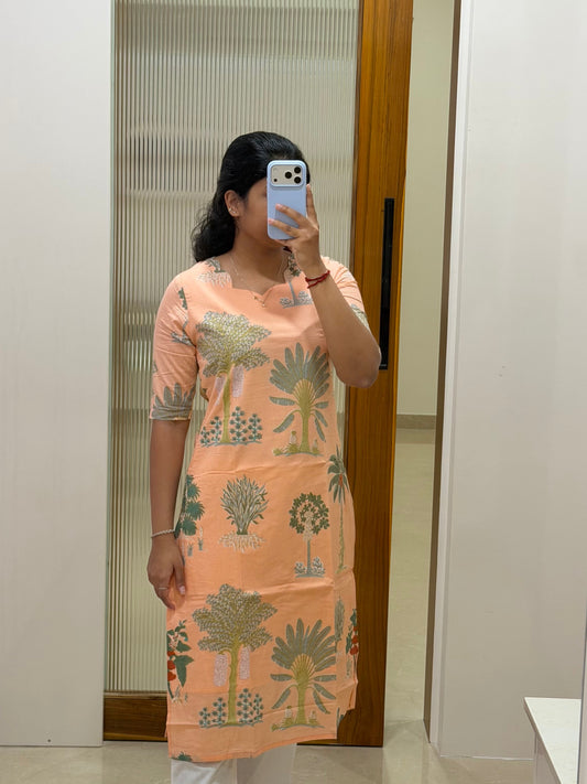 Light Peach forest kurti only
