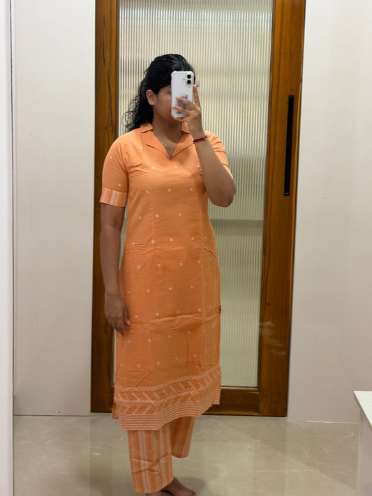 Pastel orange coord set