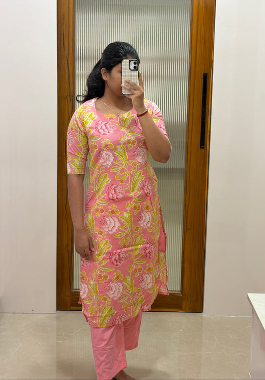 Pink floral coord set