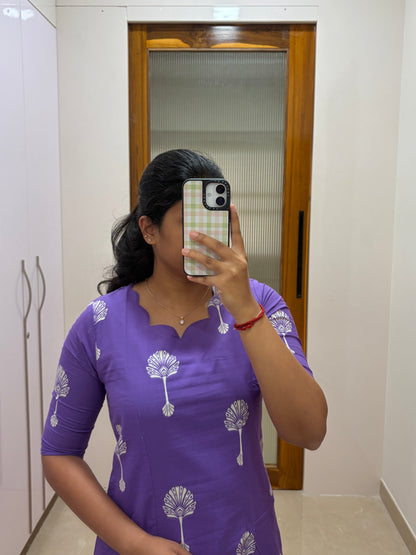 Purple and white coord set