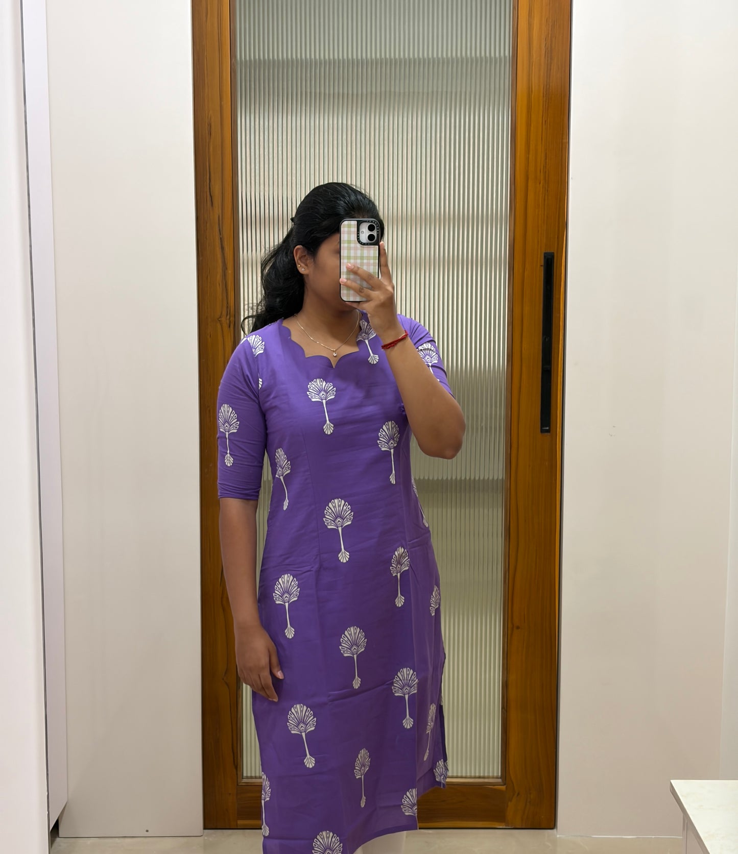 Purple and white kurti only