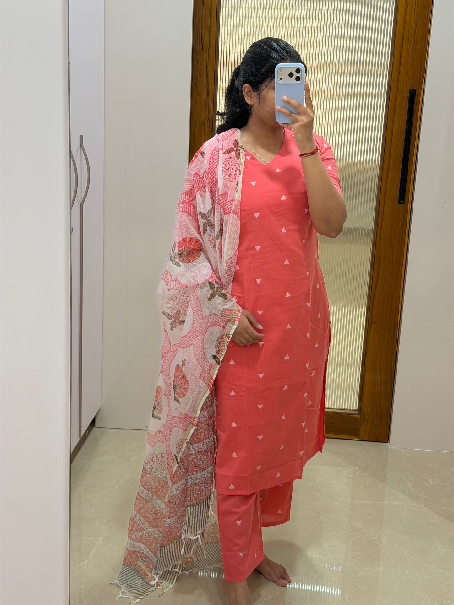 Bright peach 3 piece set