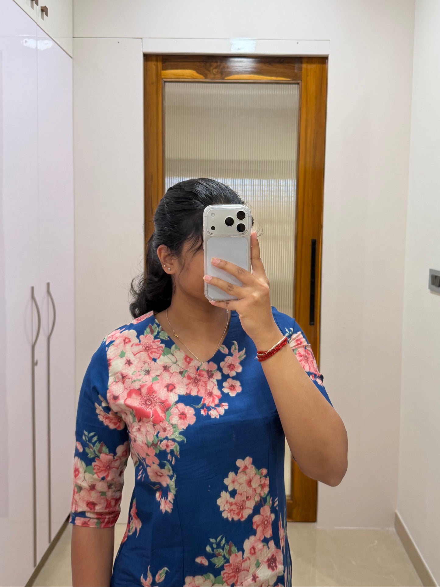 Dark blue cherry blossom coord set