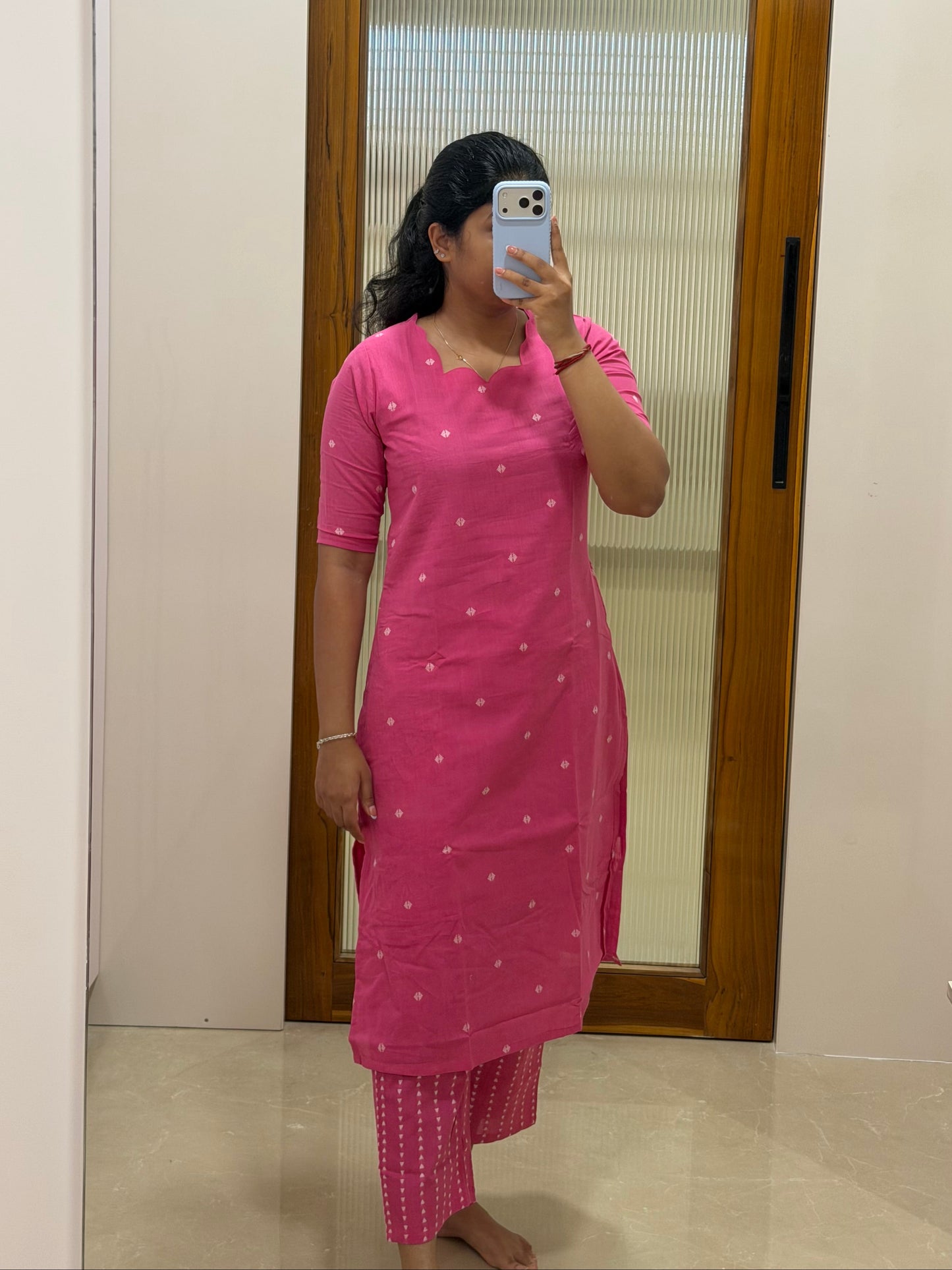 Pink handloom coord set