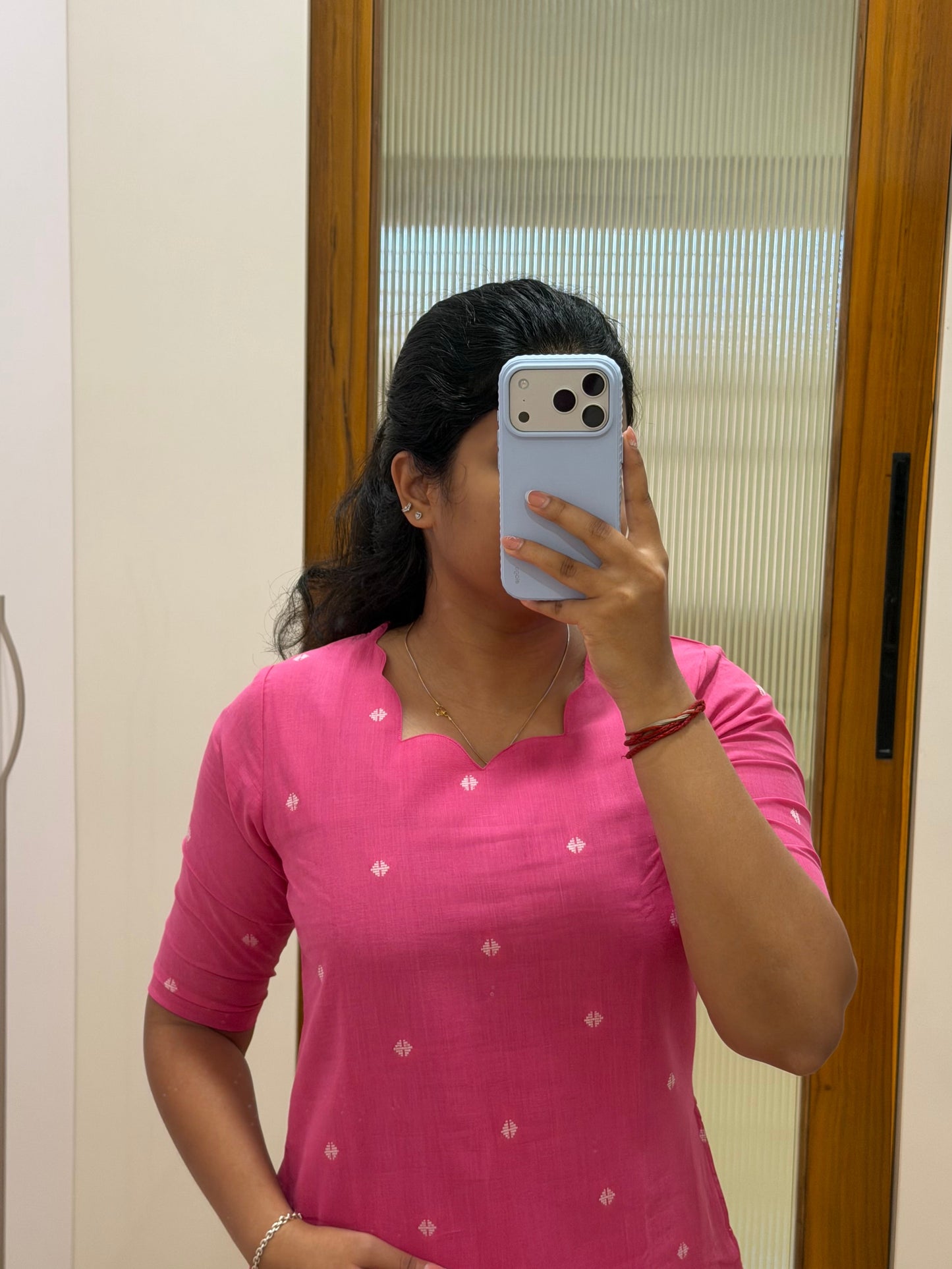 Pink handloom coord set